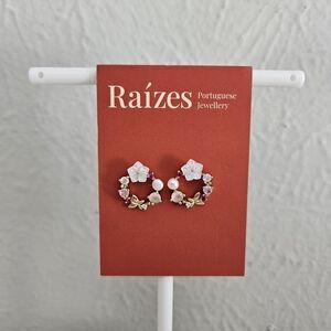 NWT Raízes Portuguese Jewellery Butterfly And Floral Wreath Style Earrings